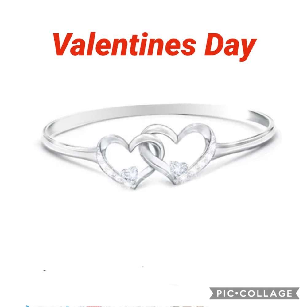 925 Sterling Silver Double Heart Ring